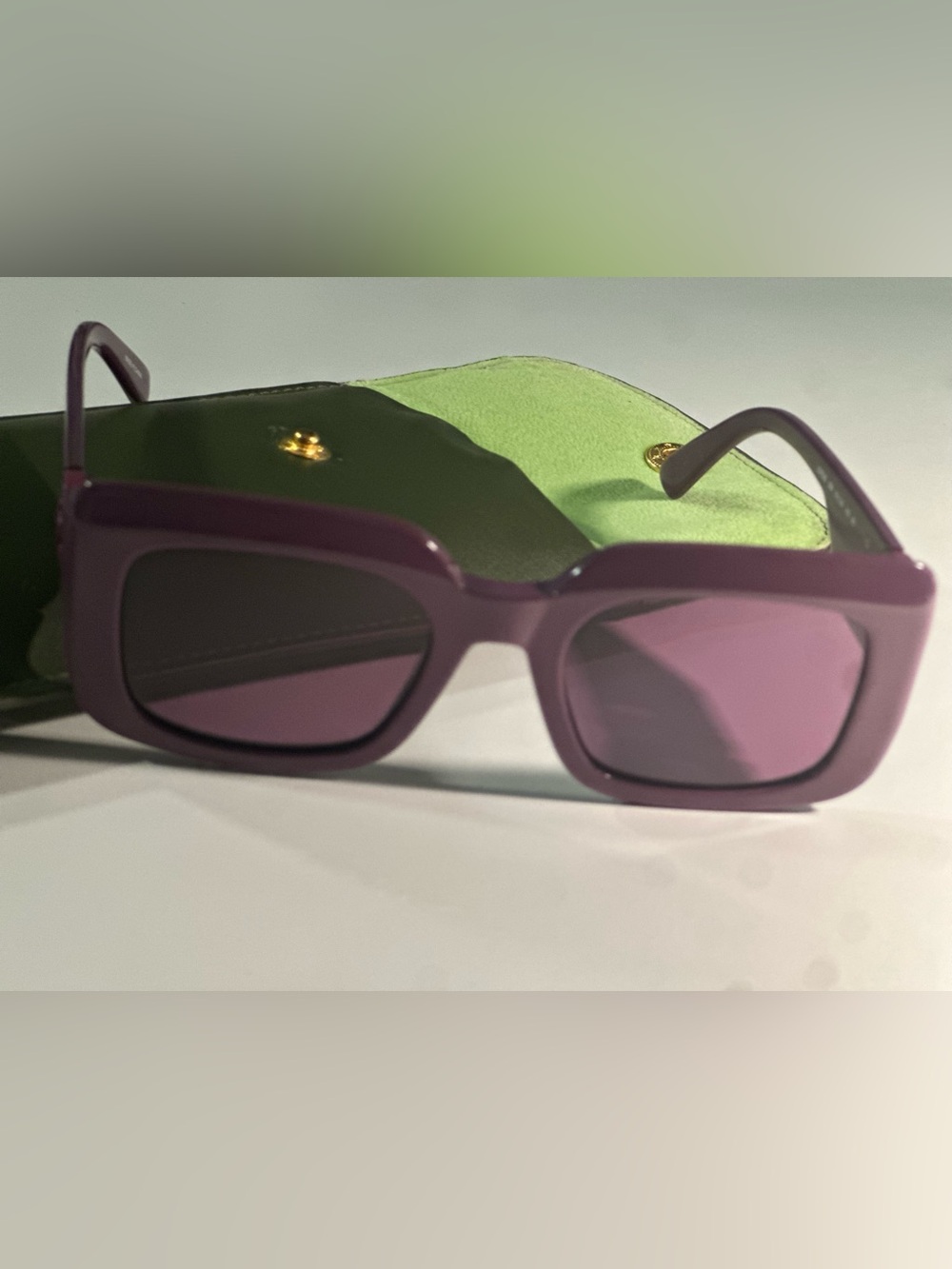 Women's Purple Rectangular Sunglasses - Longchamp